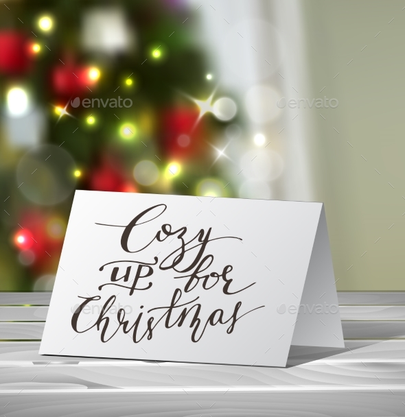 Christmas Greeting Card Mock Up