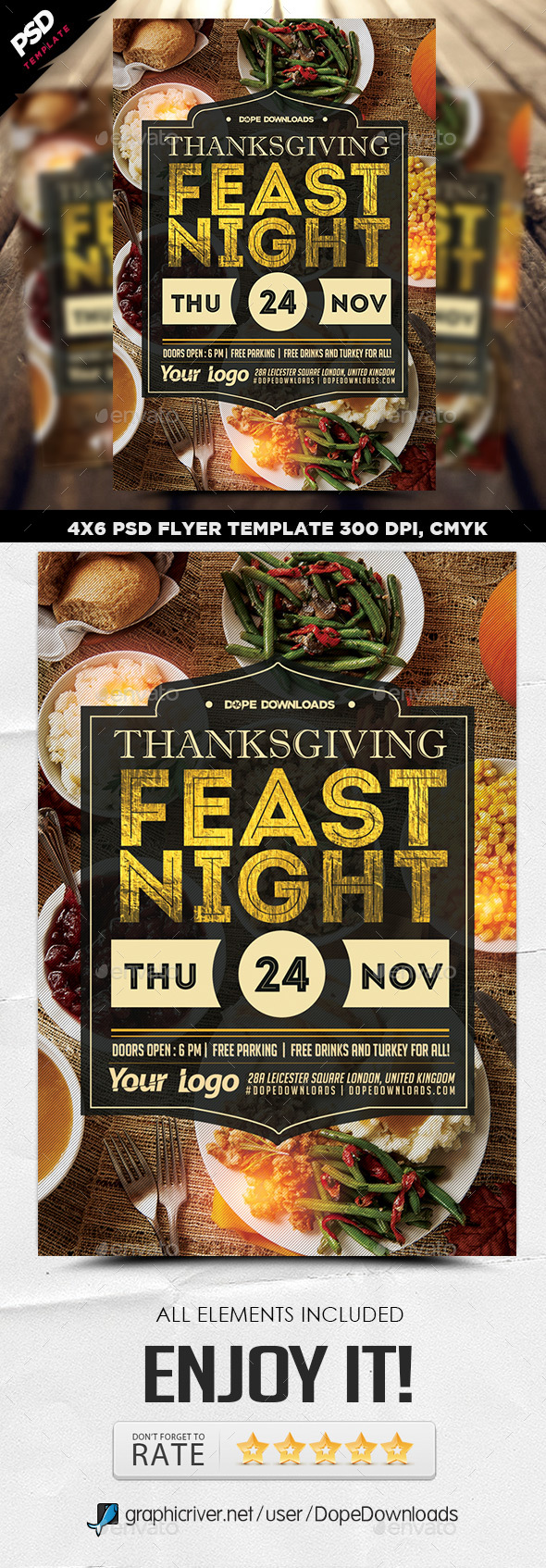 Thanksgiving Feast Night Flyer