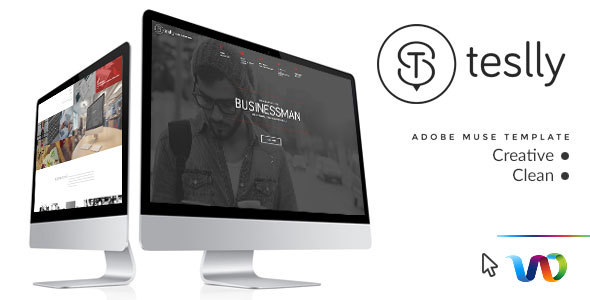 Teslly Personal Web Portfolio Muse Template