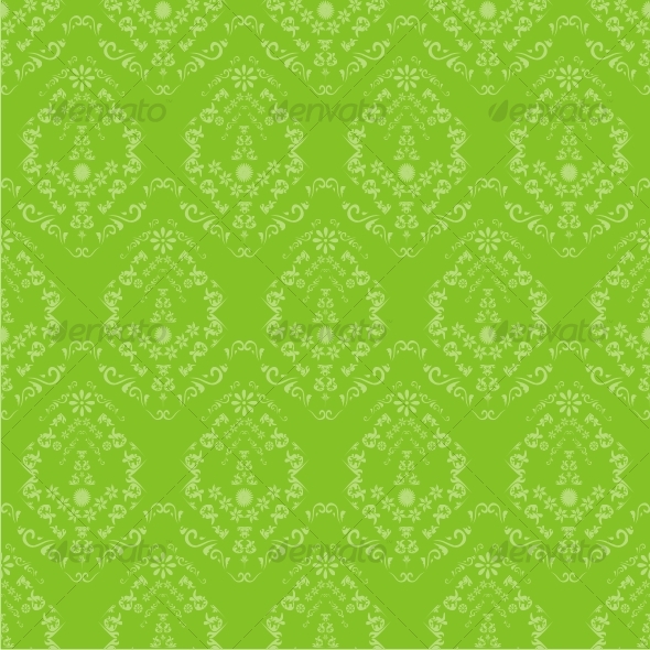 Seamless green floral wallpapers - Backgrounds Decorative