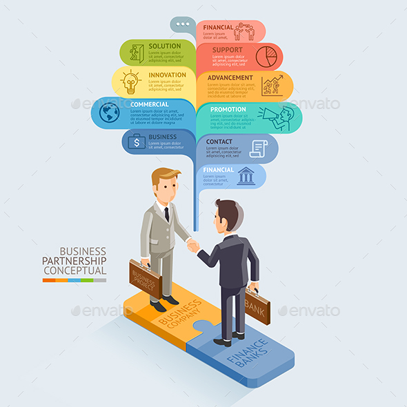 Businessman Handshake on Jigsaw Puzzle.