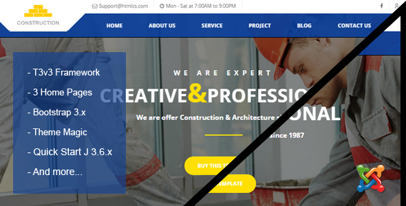 Construction & Building Business Joomla Theme