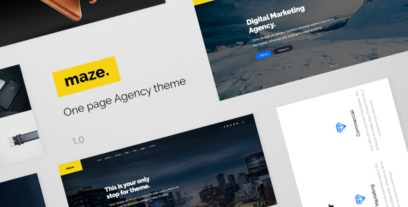 Maze Agency - One Page Agency PSD Template