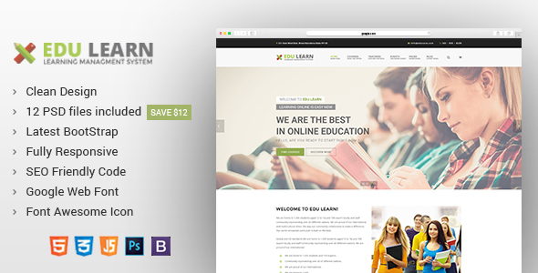 EduLearn - Education, School & Courses Joomla Template