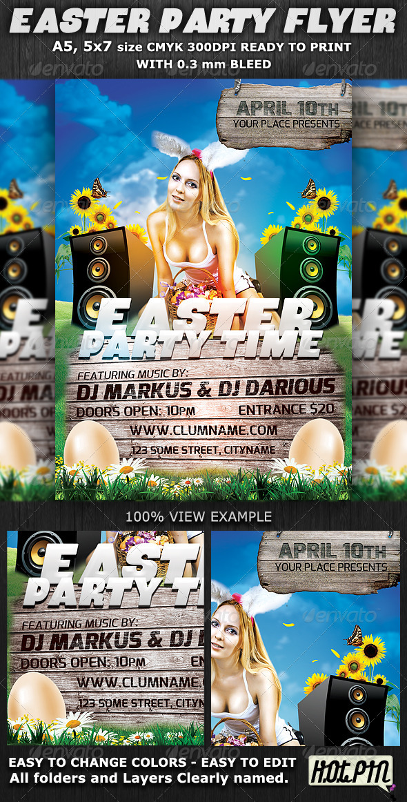 Easter Party Flyer Template v2