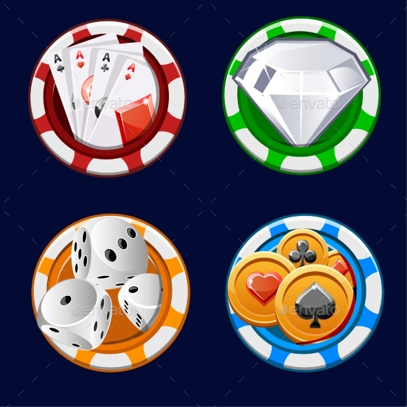 Poker Icon Color Chips