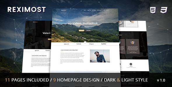 Reximost - Responsive CV / Resume / Personal / Portfolio HTML Template