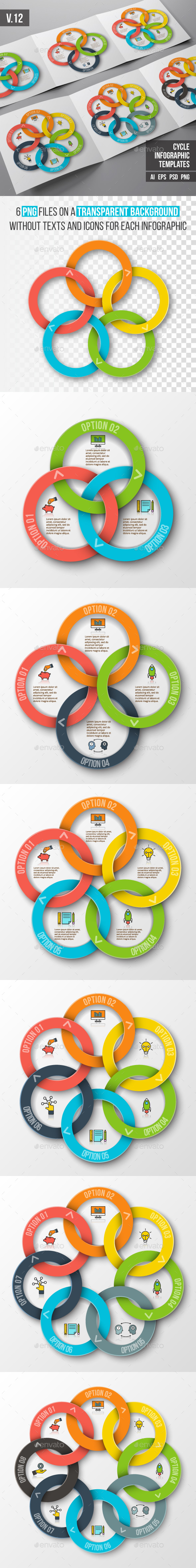 Vector rings for infographic.