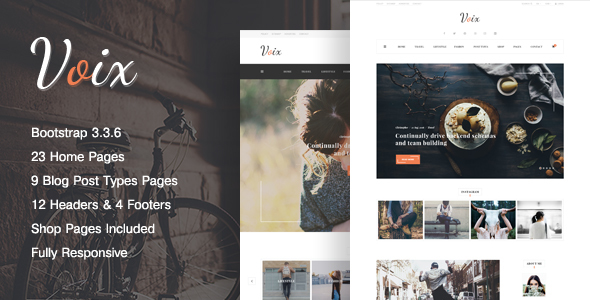 VOIX - Clean & Modern, Responsive Personal Blogging HTML5 Template