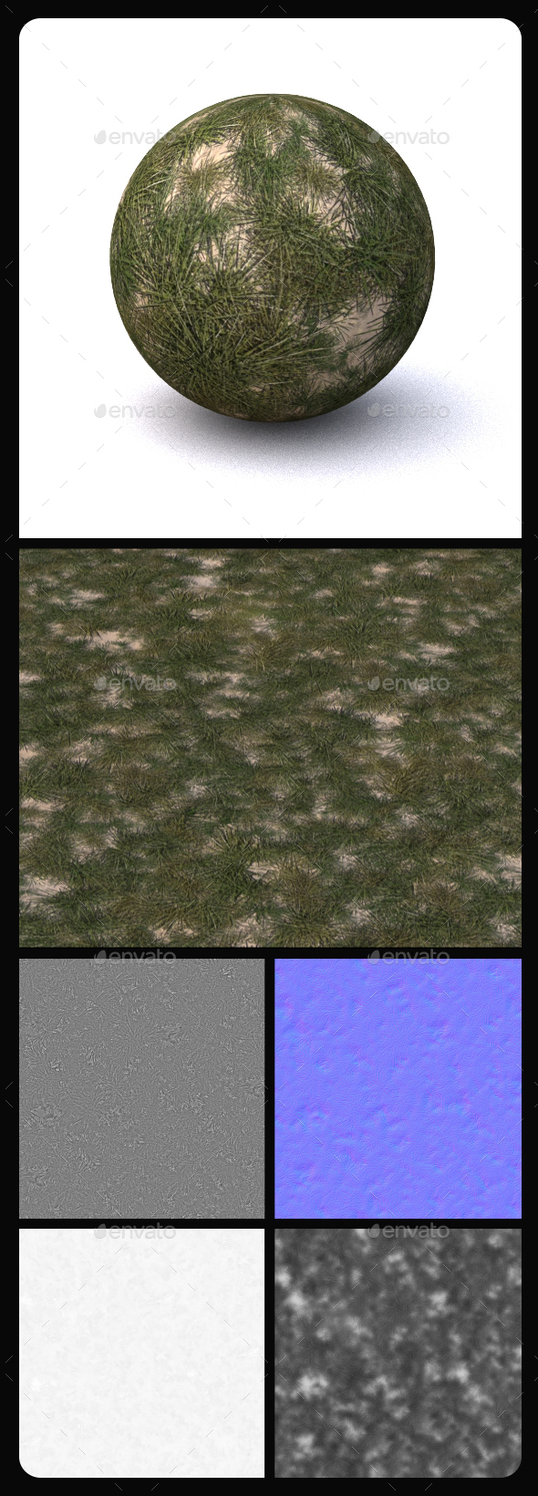 Grass Tile Texture 5 - 3DOcean Item for Sale