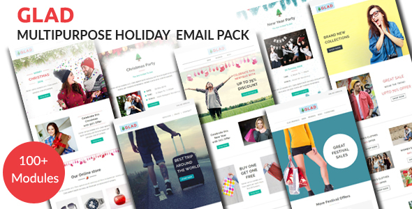 GLAD - Multipurpose Holiday Email Pack with Stampready Builder Access
