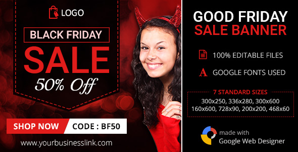 GWD | Black Friday Sale HTML5 Banners - 07 Sizes