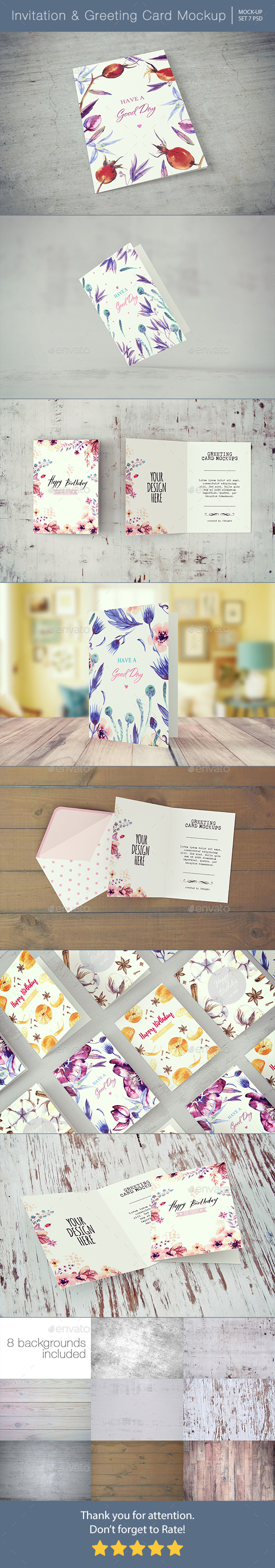 Invitation & Greeting Card Mockup