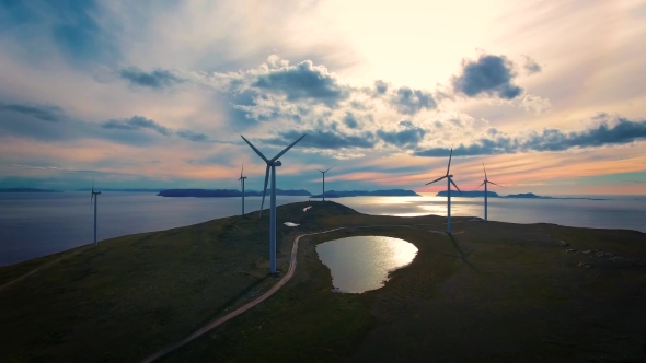 Videohive Windmills for Electric Power Production Havoygavelen Windmill Park Norway 19055123