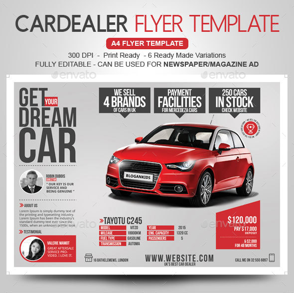 Car Dealer Flyer / Magazine Ad by BloganKids GraphicRiver
