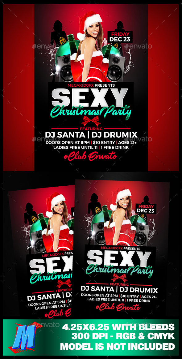 Sexy Christmas Party Flyer Template