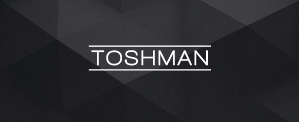 Toshman black logo wide