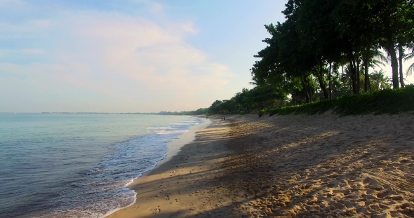 Videohive Fly Over Beach Shore. Aerial View at Shoreline 19067191