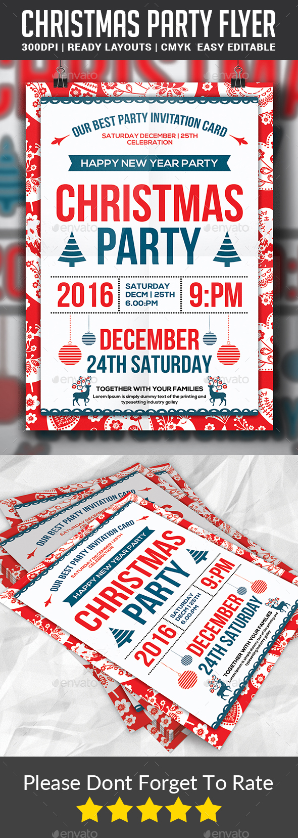 Christmas Party Flyer Template