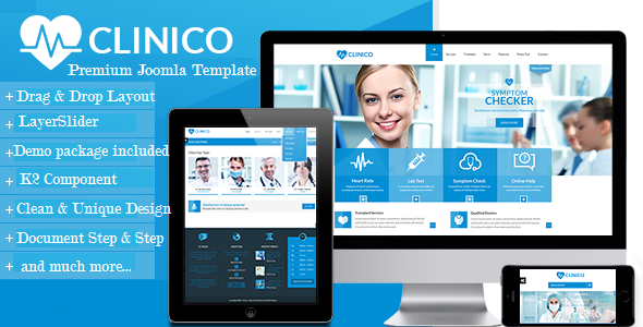 Clinico - Premium Medical and Health Joomla Template