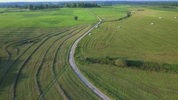 Videohive Green Meadows Aerial View 19074544