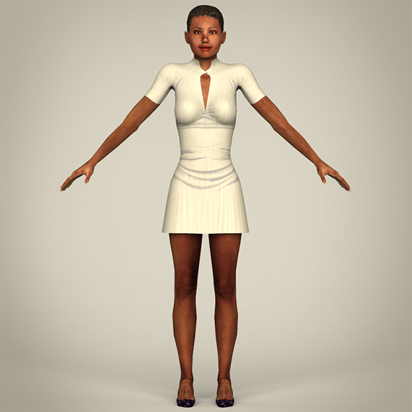 Young Woman M02 - 3DOcean Item for Sale
