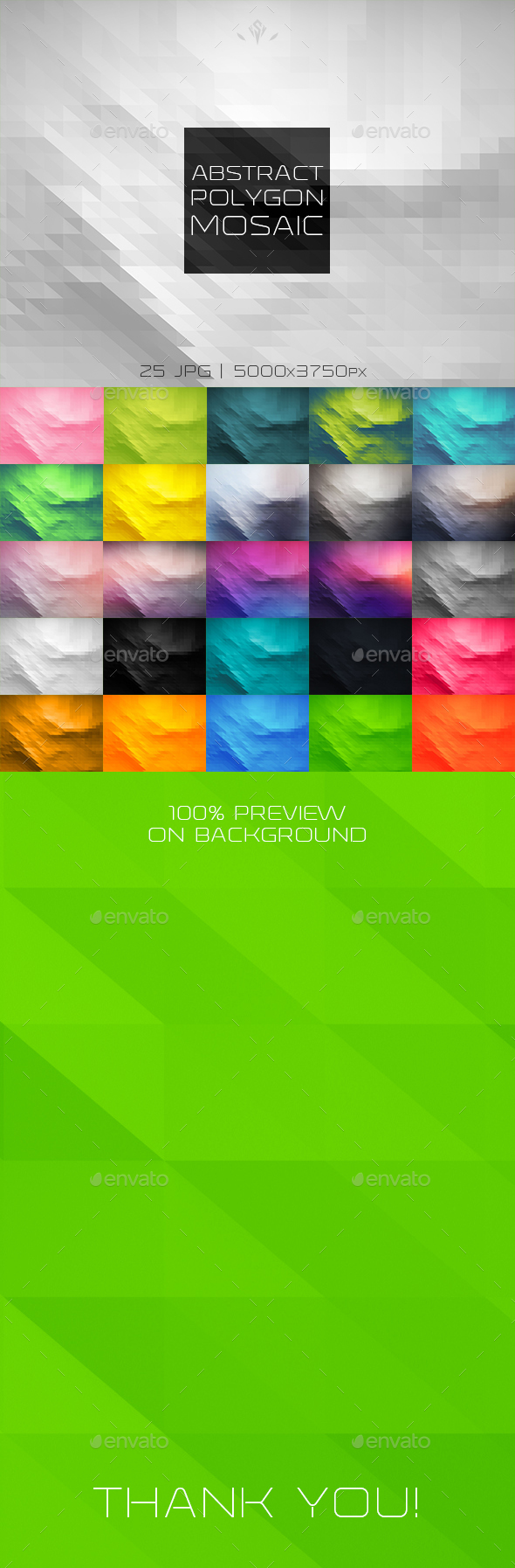 Abstract Polygon Mosaic Backgrounds
