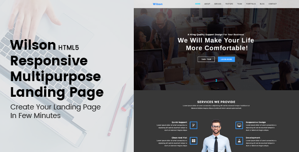 Wilson - HTML5 Responsive Multipurpose Landing Page