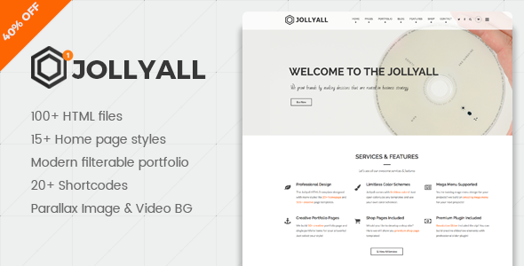 Jollyque – Onepage Portfolio HTML5 Website Template