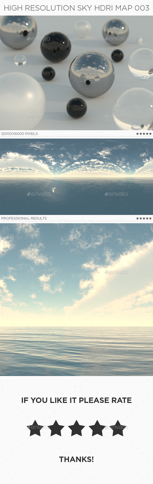 High Resolution Sky HDRi Map 003 - 3DOcean Item for Sale