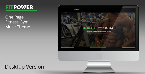 Fitpower One Page Muse Template