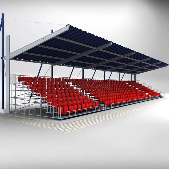 Stadium Seating Tribune Canopy 2 - 3DOcean Item for Sale