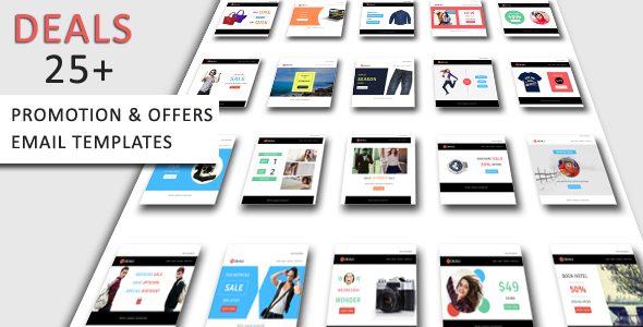 Deals - Complete Set of Product Promotion, Offers Email Templates Pack