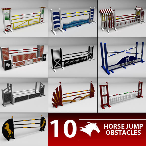 Horse jump obstacle pack - 3DOcean Item for Sale
