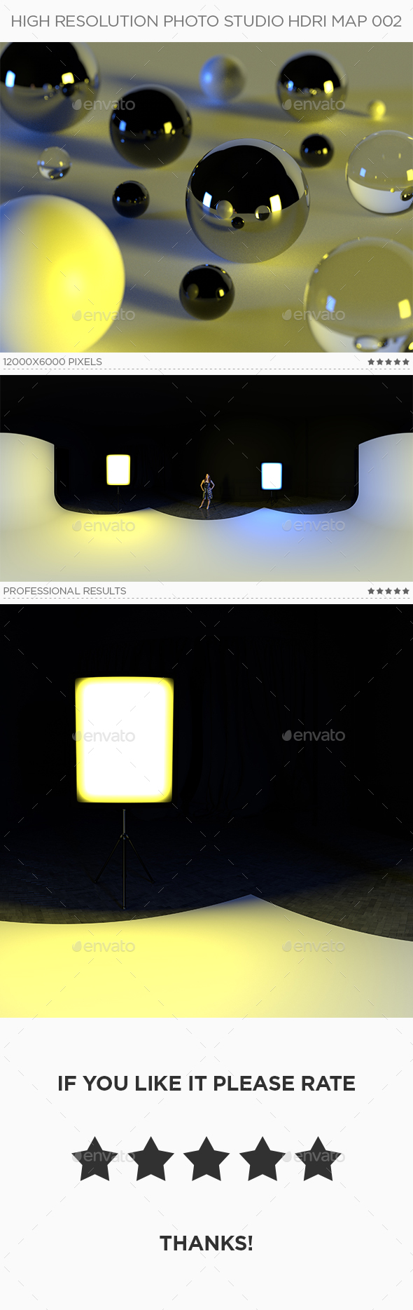 High Resolution Photo Studio HDRi Map 002 - 3DOcean Item for Sale