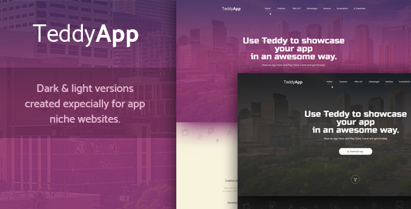 TeddyApp | Responsive App Landing Page