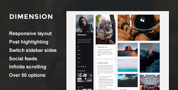 Dimension - A Responsive Sidebar Theme