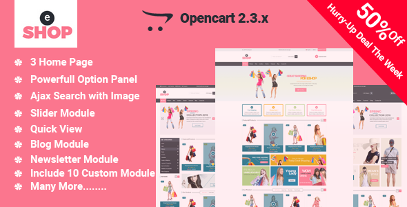 eShop-Multipurpose OpenCart Template