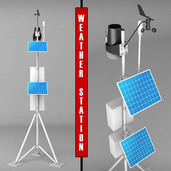 Weather meteo station high detail - 3DOcean Item for Sale