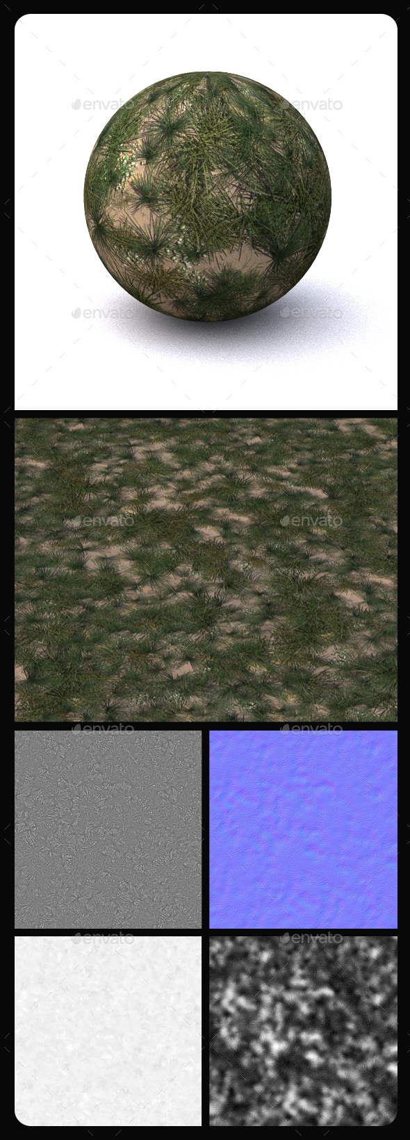 Grass Tile Texture 8 - 3DOcean Item for Sale