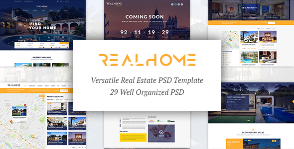 RealHome - Vesatile Real Estate PSD Template