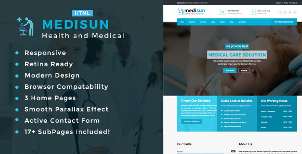 Medisun - Health And Medical HTML Template
