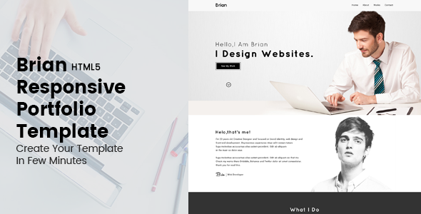 Brian - Responsive Minimal Portfolio Template