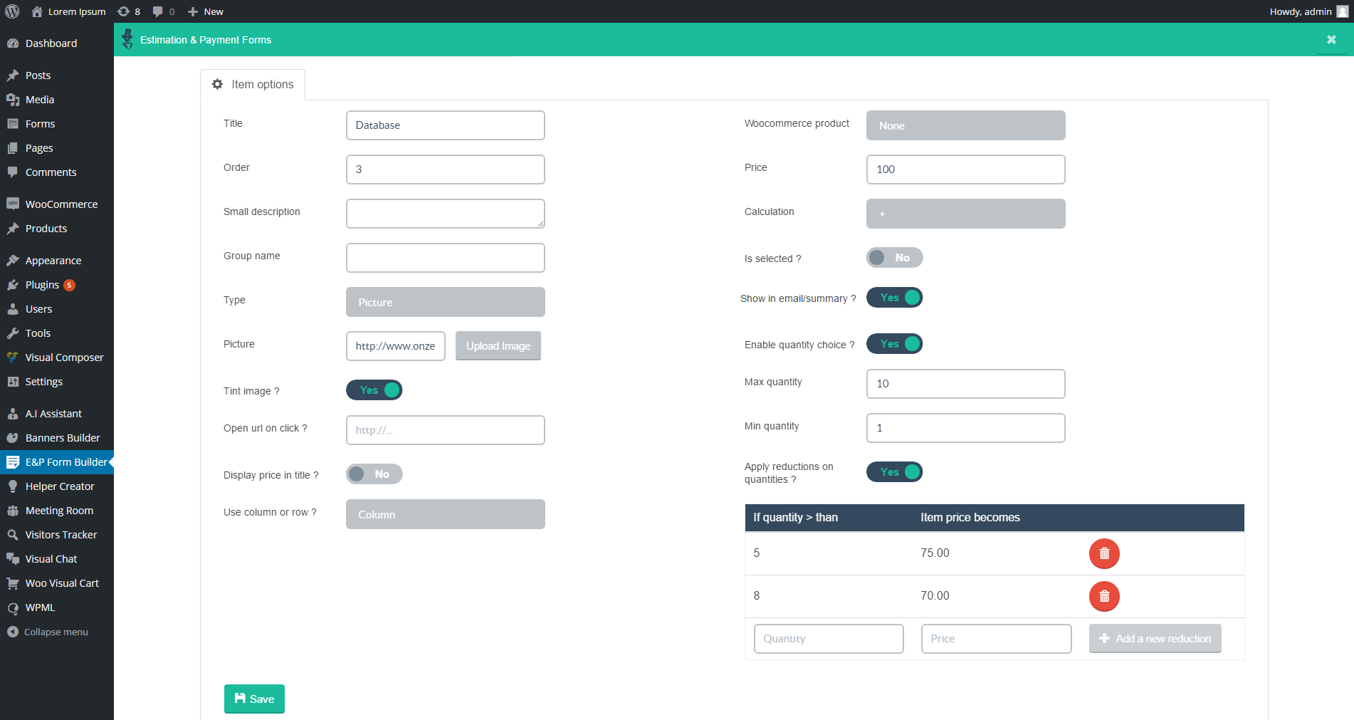 Wp Cost Estimation Payment Forms Builder By Loopus Codecanyon Wp Cost Estimation Payment Forms Builder Templates