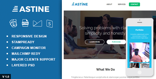 Astine - Responsive Email and Newsletter Template