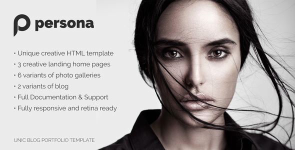 Persona | Photography, Portfolio and Blog template