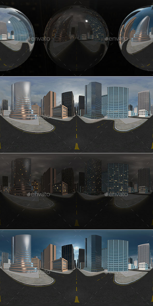HDRI City Pack Layout3 V2 - 3DOcean Item for Sale