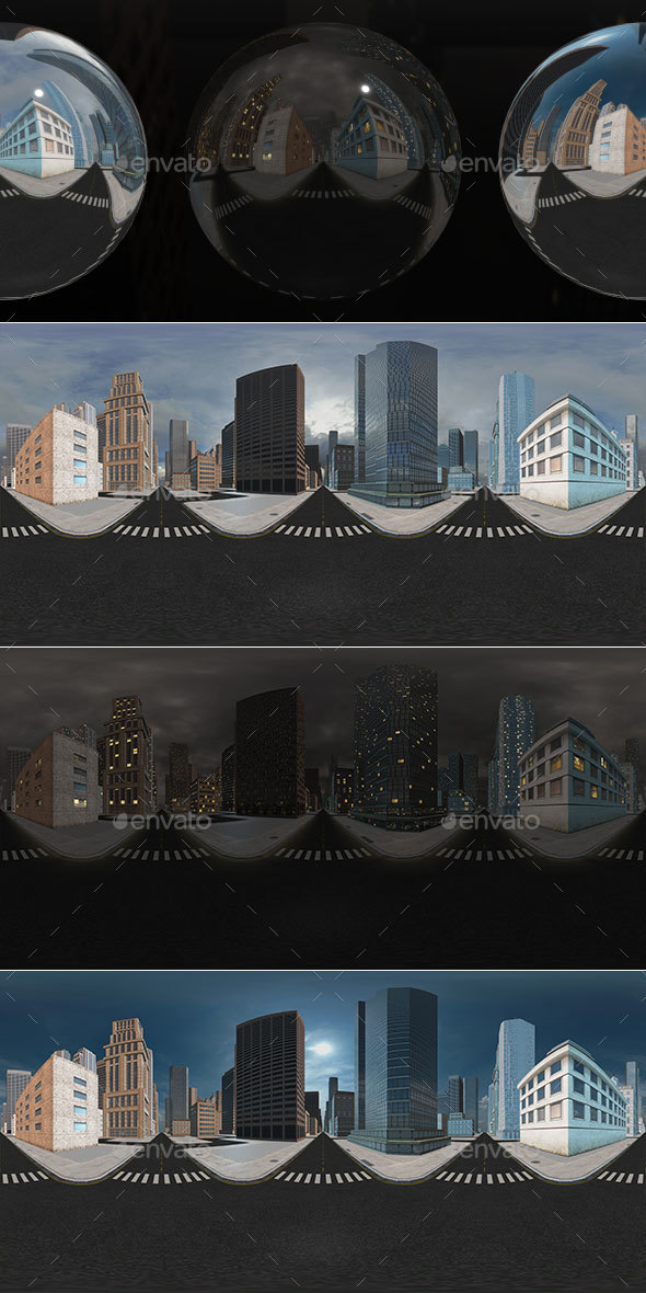 HDRI City Pack Layout4 V1 - 3DOcean Item for Sale