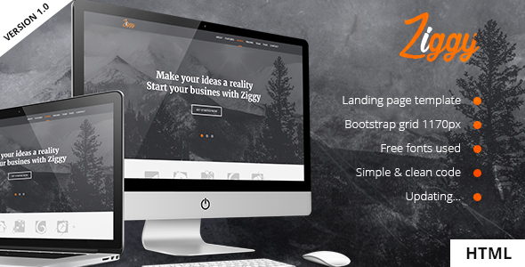 Ziggy - Multipurpose HTML5 Landing Page