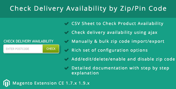 Check Delivery Availability by Zip/Pin Code